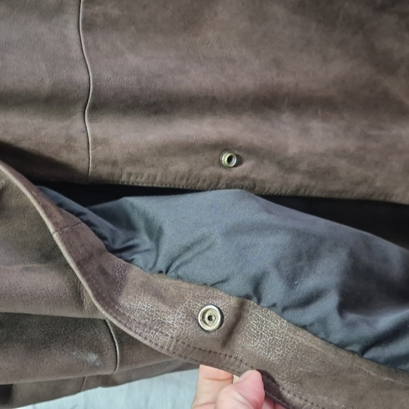 Pelle Cuir Men's Brown Full Length Leather Trench Coat Sz M GORGEOUS!! - Picture 11 of 17